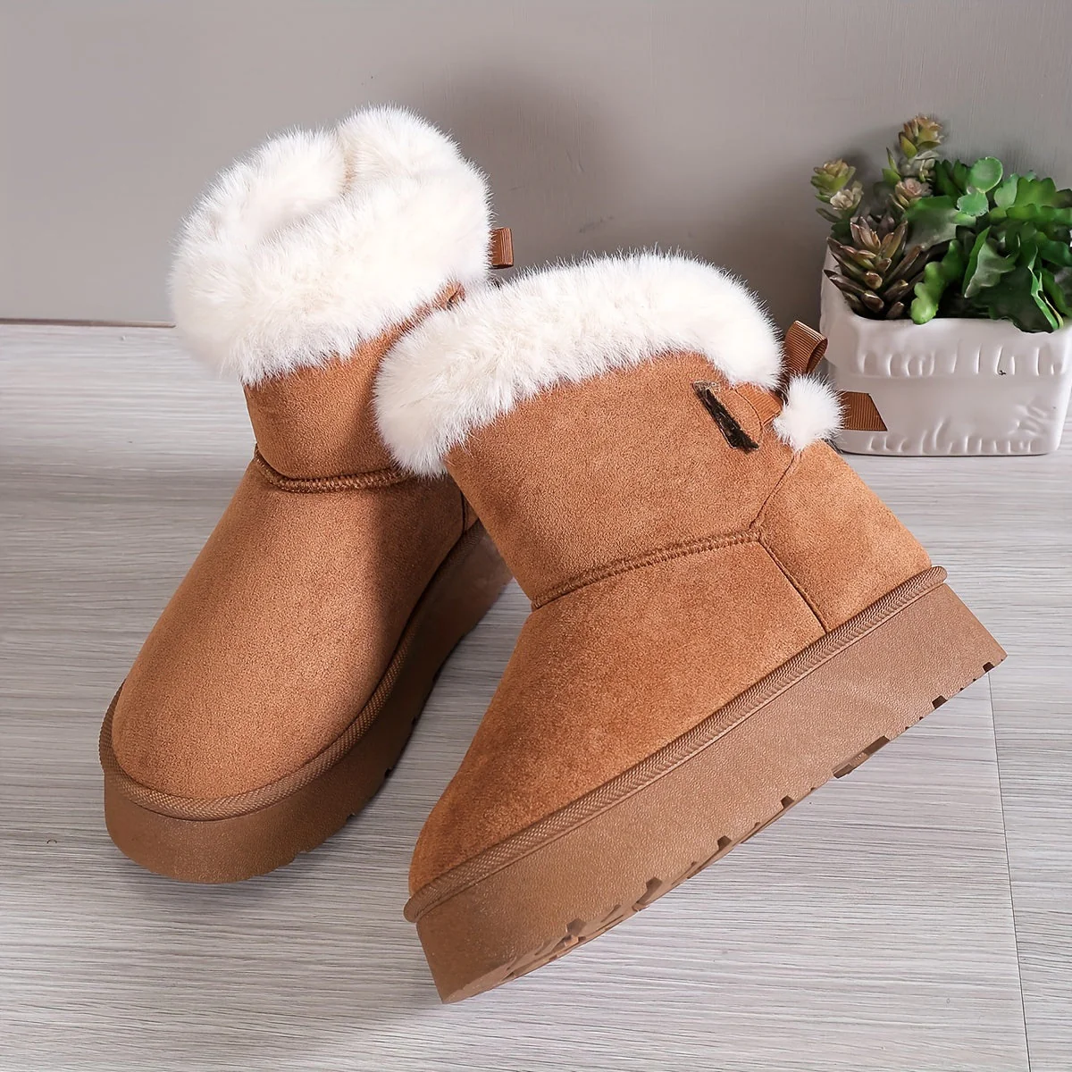 Bottes en Peluche à Doublure Thermique pour Femmes – Image 8