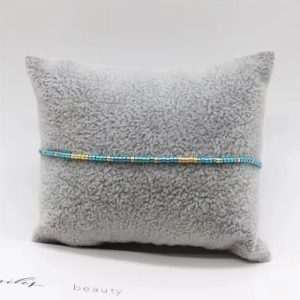 Bracelet miyuki 1 rang bleu