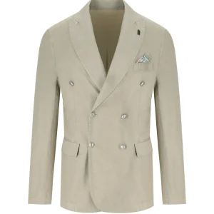 BOB JAMIE BEIGE DOUBLE-BREASTED JACKET