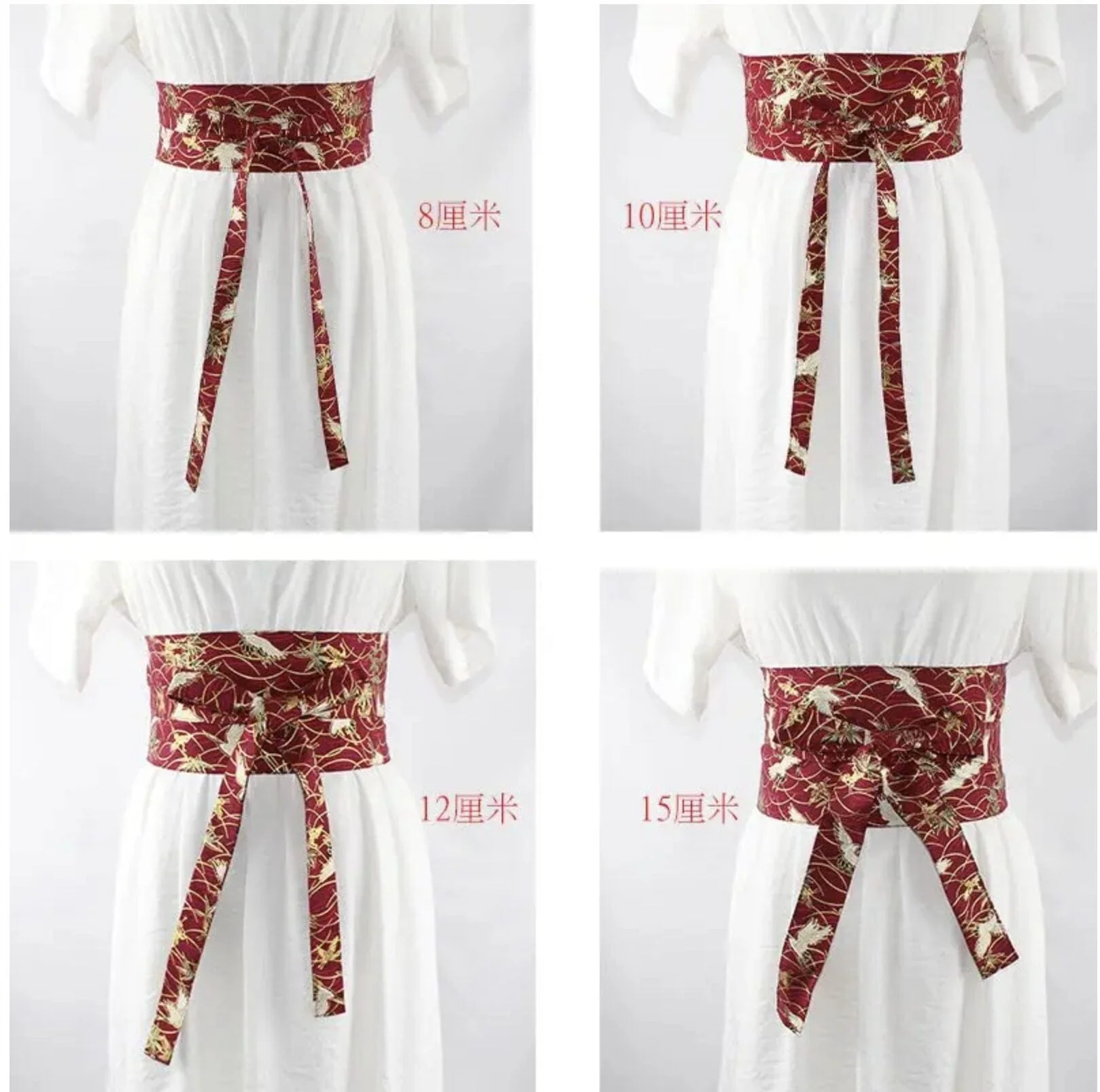 Ceinture Obi à nouer Rose Sakura – Image 4