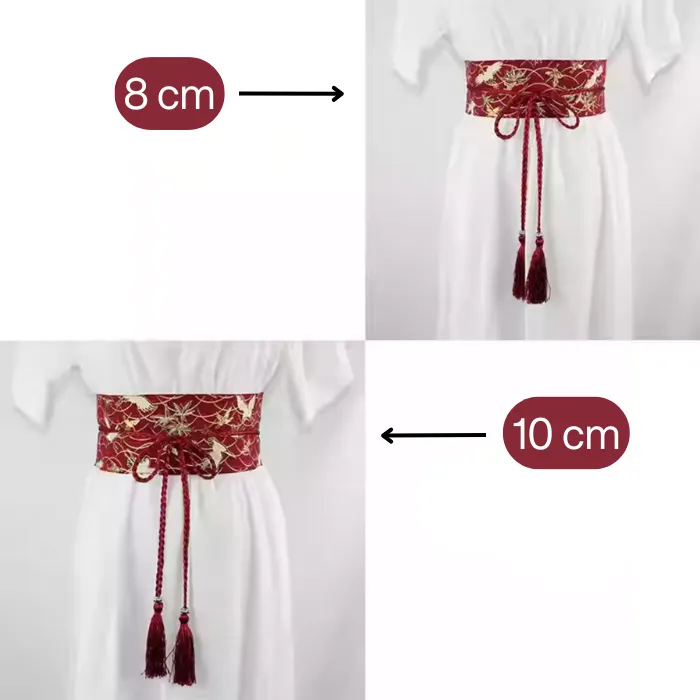 Ceinture Obi à cordon tressé Violet Bambou – Image 4