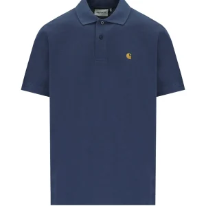 CARHARTT WIP S/S CHASE DUSKY BLUE POLO SHIRT