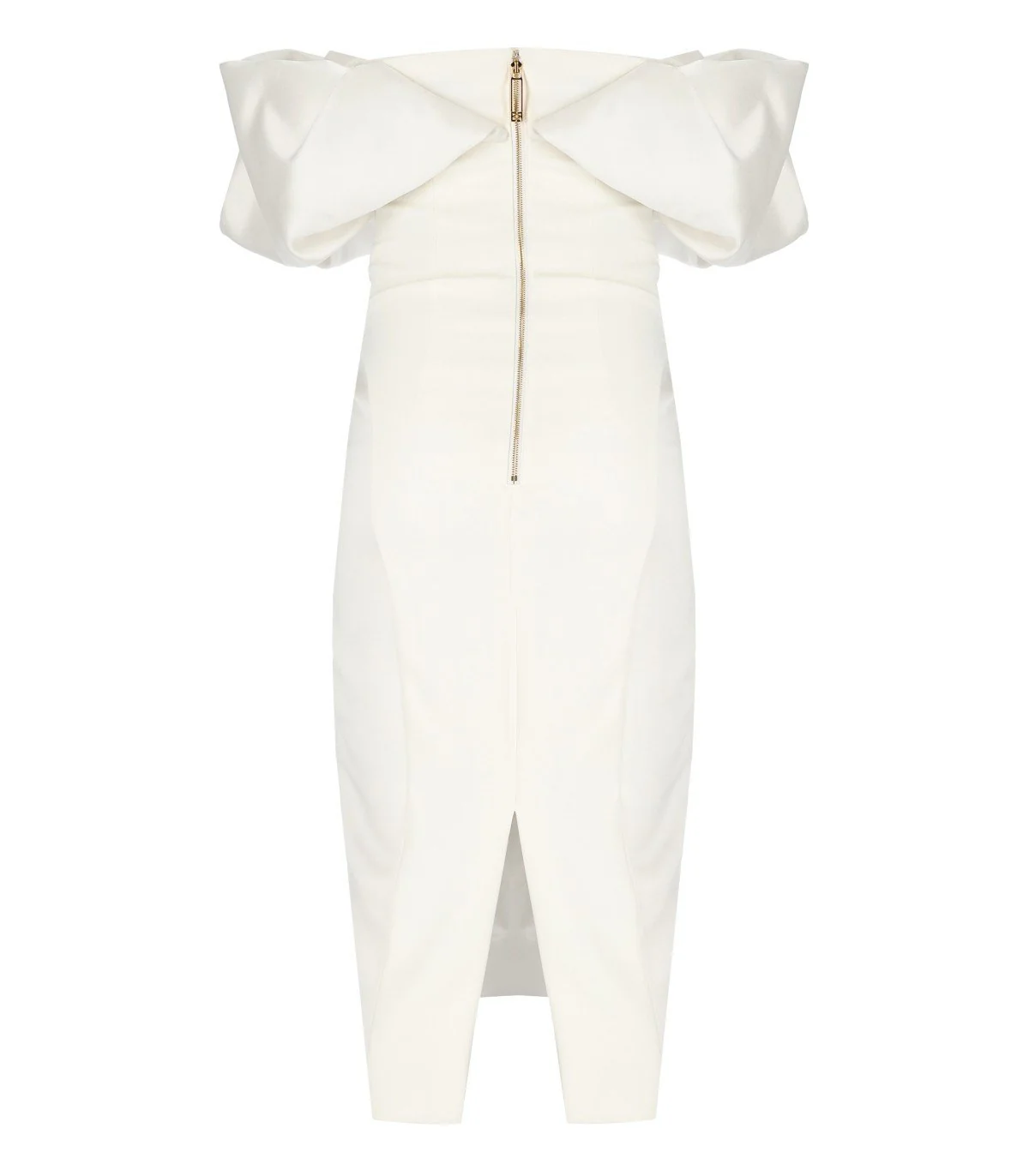 ELISABETTA FRANCHI IVORY SHEATH DRESS – Image 7