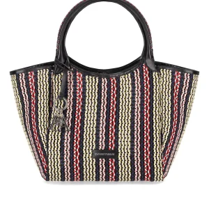 EMPORIO ARMANI MULTICOLOR WOVEN SHOPPING BAG