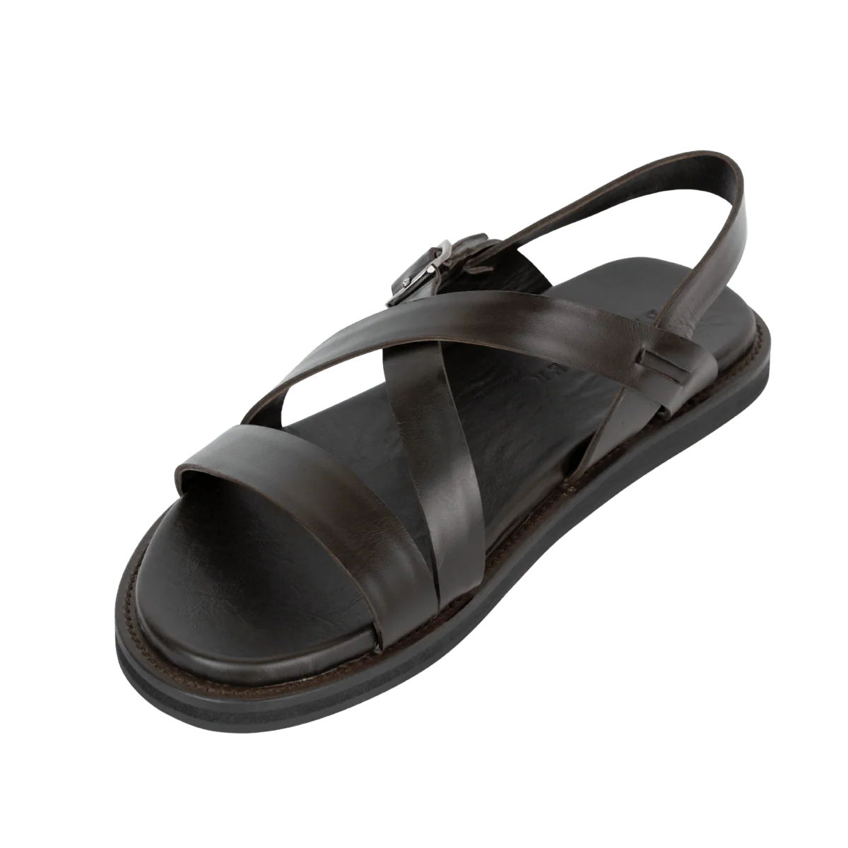 Dylan: Sandales Homme - Cuir Marron – Image 8