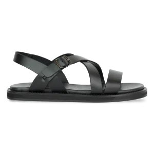 Dylan: Sandales Homme - Cuir Noir