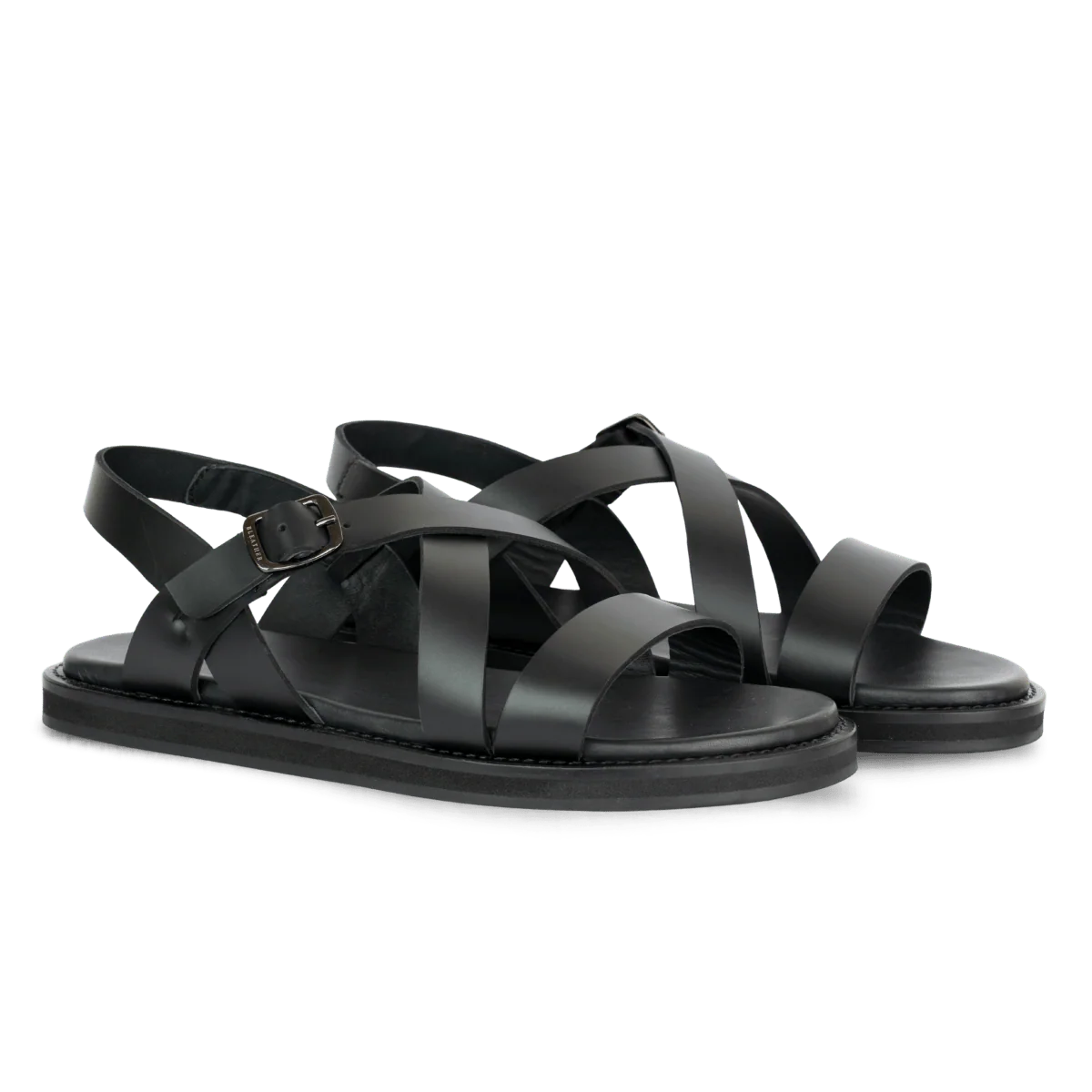 Dylan: Sandales Homme - Cuir Noir – Image 4