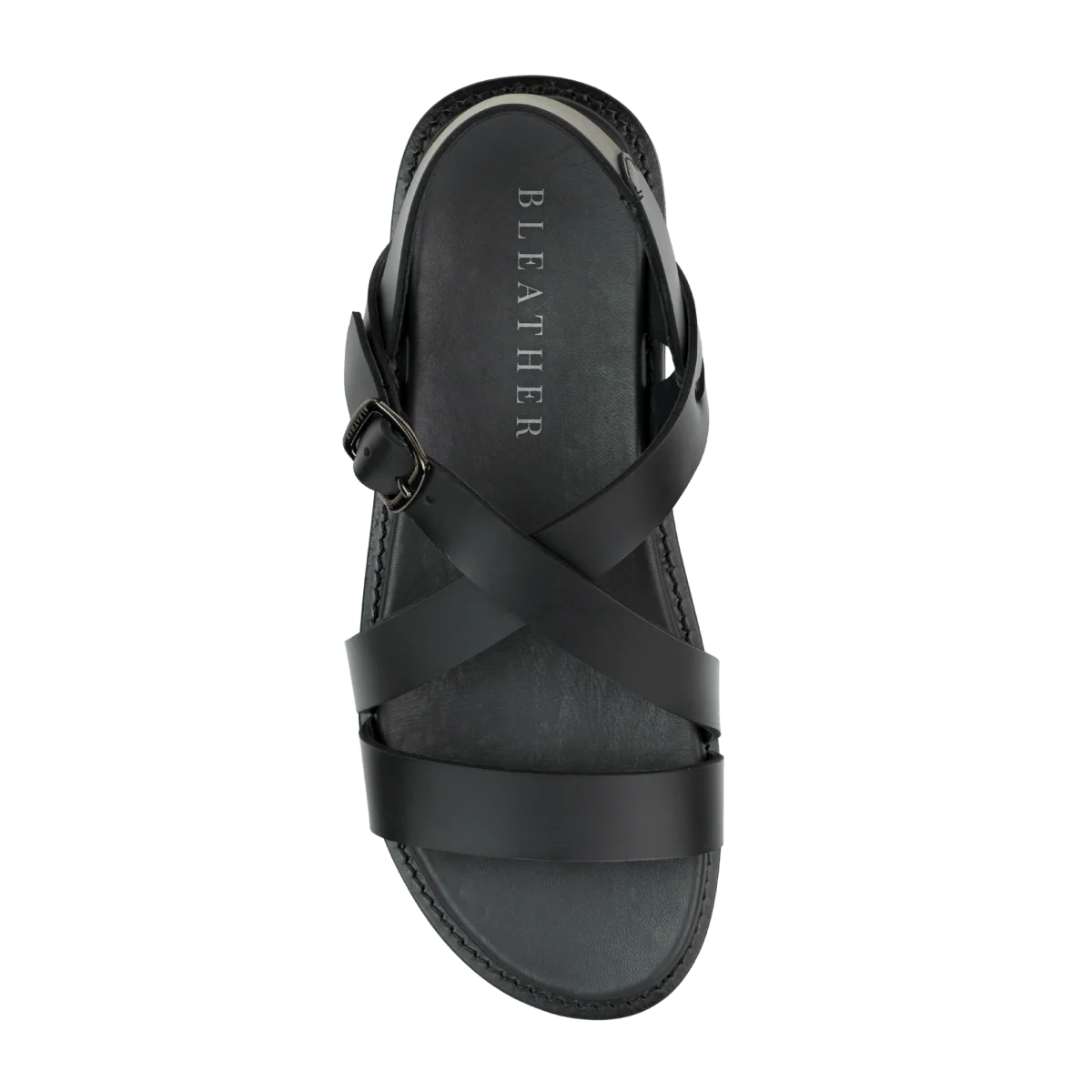 Dylan: Sandales Homme - Cuir Noir – Image 7