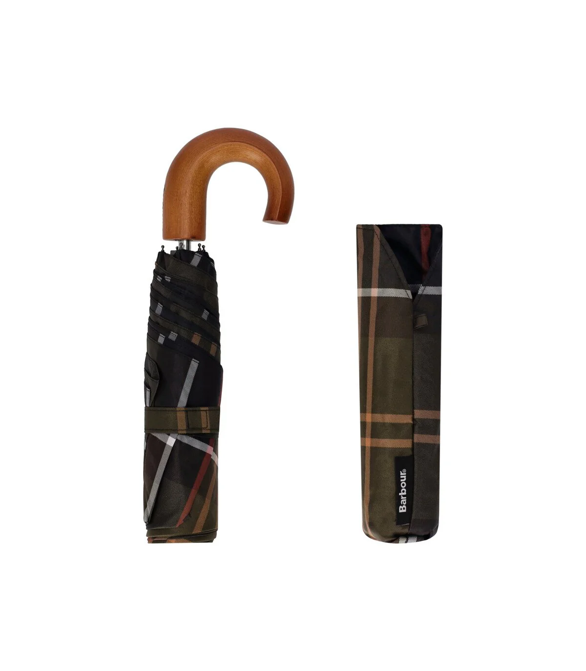BARBOUR TARTAN MINI UMBRELLA – Image 3