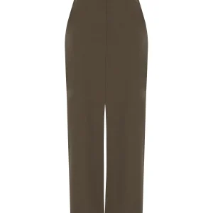 HARRIS WHARF LONDON EBONY GREY MIDI SKIRT