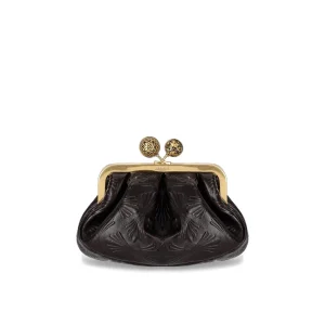 MAX MARA WEEKEND PASTICCINO SPANISH HERITAGE SMALL BROWN CLUTCH