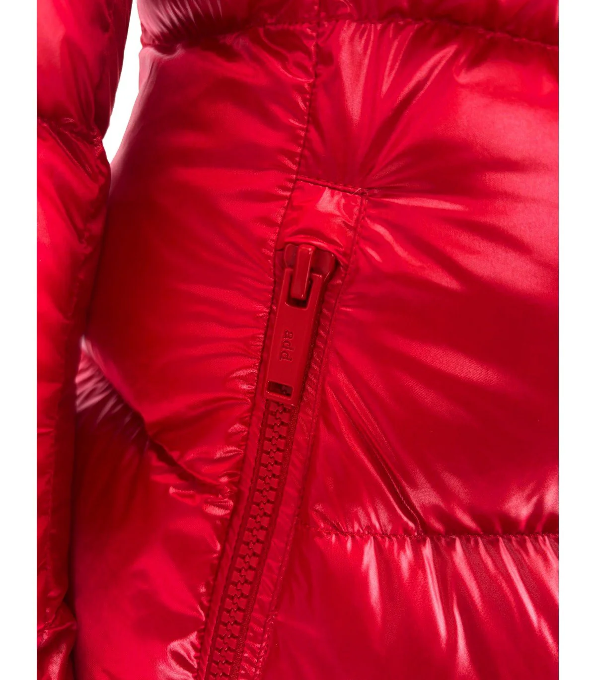 ADD SHINY CORTINA RED HOODED DOWN JACKET – Image 4