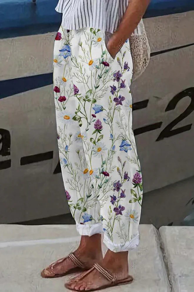 Pantalon Large pour Femmes avec Taille à Cordon de Rattachement – Image 6