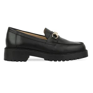 Nova: Mocassin Femmes - Cuir Noir