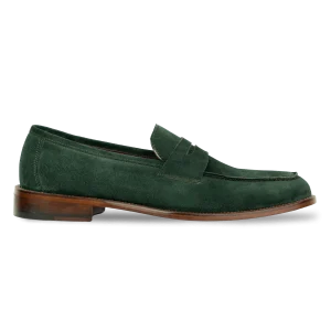 Nowell: Mocassin Homme - Daim Vert Oxford