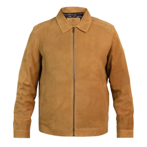 Radcliffe: Jacket Homme - Daim Cognac